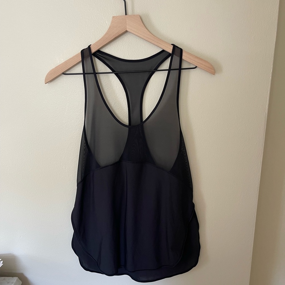 Lululemon black mesh work out tank